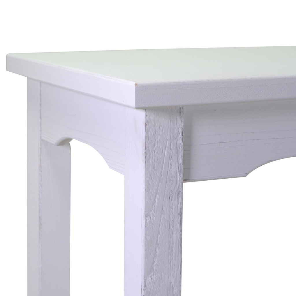 Tavolo esposizione in legno bianco