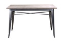 Tavolo ferro top in legno galvanizzato cm 80 x 160 x h 76