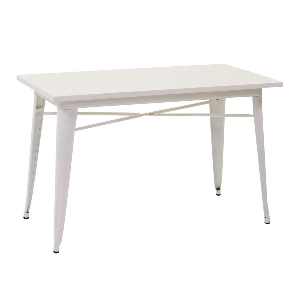 Tavolo ferro rettangolare bianco cm 60 x 120 x h 76