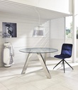 Tavolo fisso in vetro temperato trasparente 120x75h cm