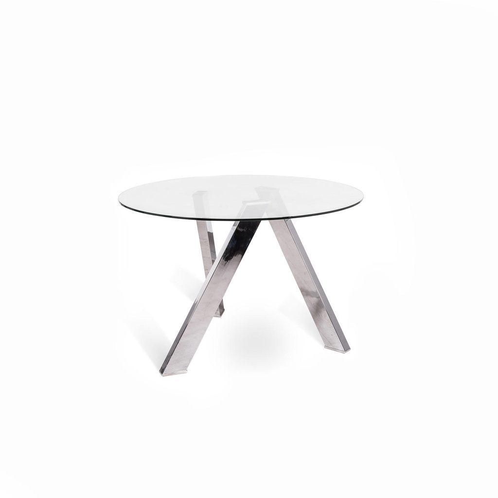 Tavolo fisso in vetro temperato trasparente 120x75h cm