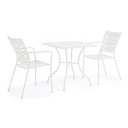 Tavolo in acciaio Kelsie bianco 70x70 cm