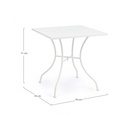 Tavolo in acciaio Kelsie bianco 70x70 cm