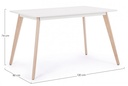 Tavolo legno bianco Michelangelo cm 120 x 80