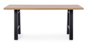Tavolo nero in legno e acciaio stile industriale cm 180x90