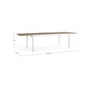 Tavolo per esterno 200-300x95x74h Bianco