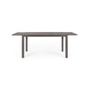 Tavolo per esterno allungabile in alluminio Caffè HILDE YK14 140/210x77x h75 cm