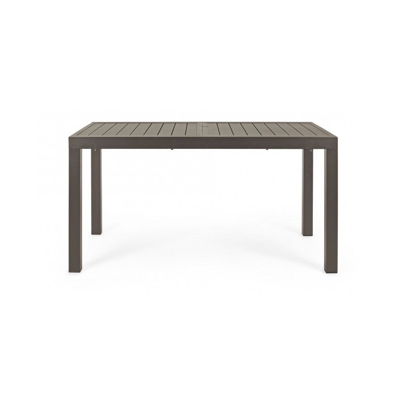 Tavolo per esterno allungabile in alluminio Caffè HILDE YK14 140/210x77x h75 cm