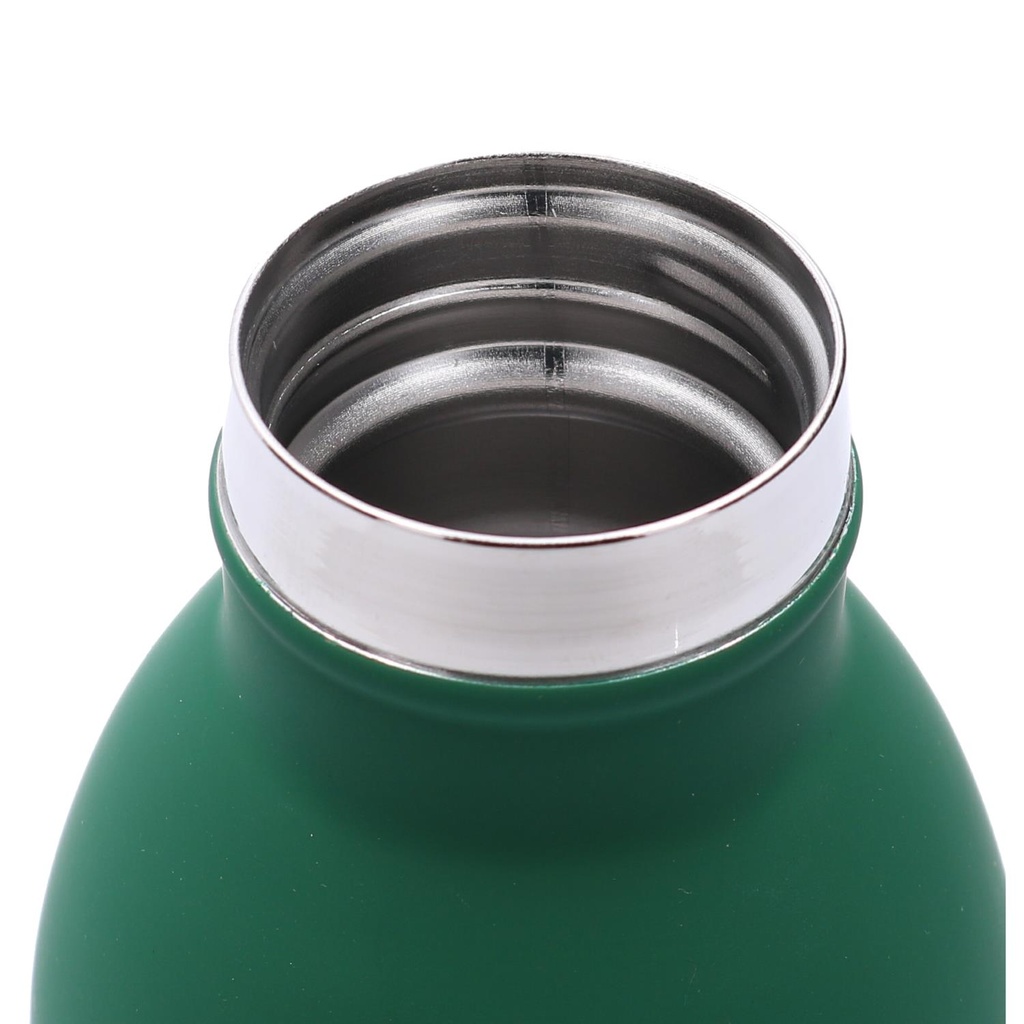 Round blue steel thermos 0,3L cm6,8x4,8h17,9