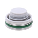 Round tie green steel thermos 0,3L cm6,8x4,8h17,9