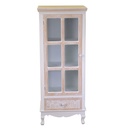 Vetrina legno vetrina andorra 1 anta vetro + 1 cassetto cm48x32h120
