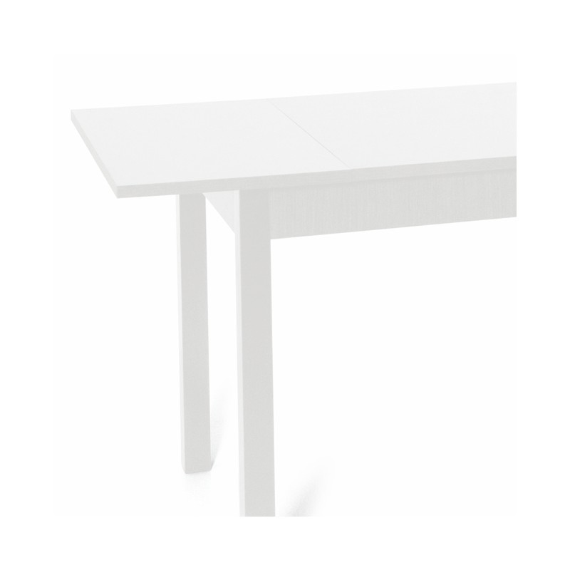 Tavolo allungabile Bianco Frassinato in legno nobilitato cm 70x110/150