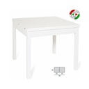 Tavolo pranzo Bianco Frassinato apribile libro in legno nobilitato cm 90x90/180