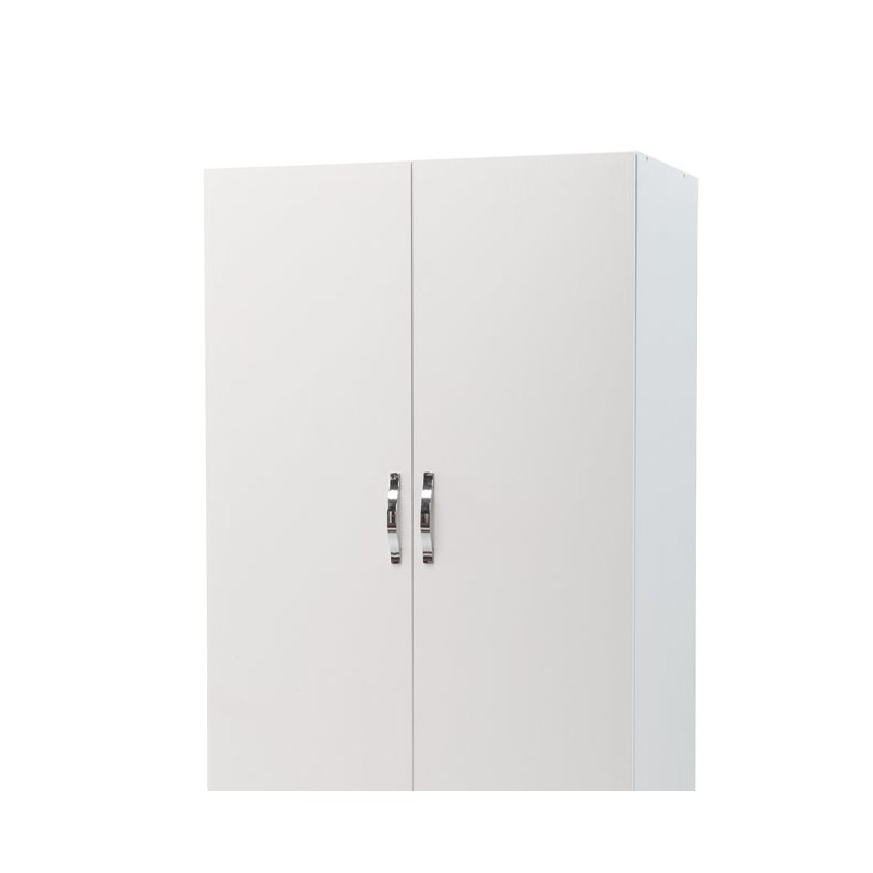 Armadio 2 ante con cassettiera  Bianco Frassinato Cm 91x52xH 210