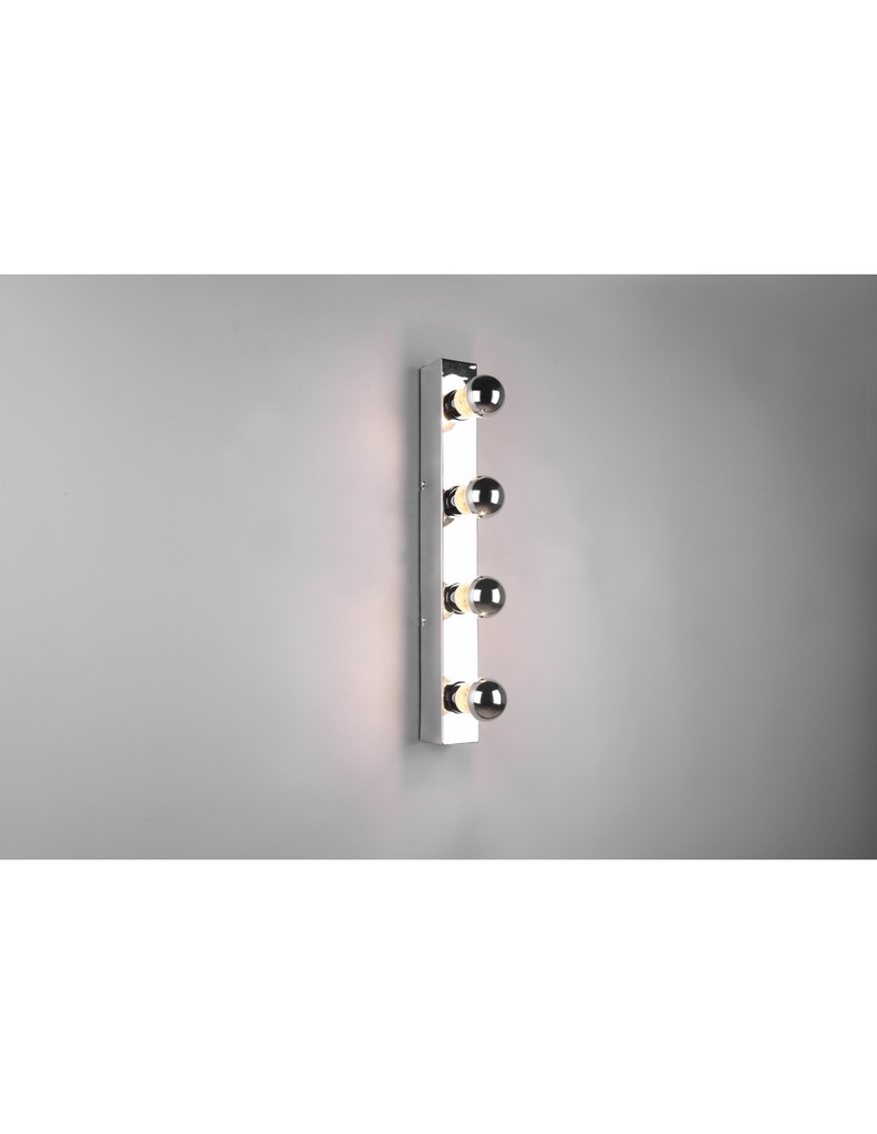 Applique Da Specchio 4 Luci Cromo IP44 Con Interruttore Theatro Trio Lighting