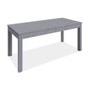 Tavolo allungabile in legno nobilitato grigio cemento 160/320x90 cm