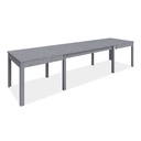 Tavolo allungabile in legno nobilitato grigio cemento 160/320x90 cm