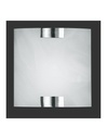 Applique Divo Cromo E Vetro Bianco Sabbiato 20x20 cm Trio Lighting