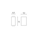 Applique 2 Luci Gu10  linea bobo  grafite