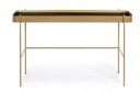 Consolle Rashida Oro con piano in vetro 120x43 cm