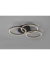 Plafoniera 3 Cerchi Orientabili Led Dimmer Circle Nero Trio Lighting