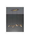Sospensione 4 Faretti GU10 Orientabili Marley Ottone Invecchiato Trio Lighting