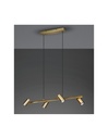 Sospensione 4 Faretti GU10 Orientabili Marley Ottone Invecchiato Trio Lighting