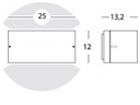 Applique E27  linea umbe chiusa  grafite