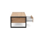 Tavolino salotto con cassetto quercia antracite cm 100x 55 x 40 h