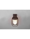 Applique Gabbia Ruggine 1xE27 Tuela IP44 Sensore Movimento Trio Lighting