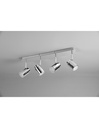 Barra Lineare 4 Faretti Spot Orientabili in Metallo Cromato
