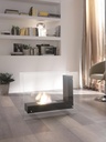 Biocamino design da terra bioetanolo nero 80 x 31 x 60 cm