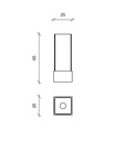 Biocamino design da terra grigio cromo cm 25 x 25 x h 65