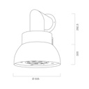 Cappa aspirante elegante in acciaio inox rame specchiato Ø50