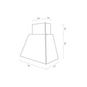 Cappa aspirante in acciaio inox brunito 80x37x49 cm