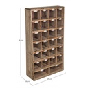 Casellario in legno di pino 85h cm