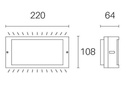Applique LED 10W 4000K Linea Screen Bianco