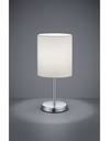 Lampada da Tavolo Jerry Cromo Paralume Bianco Ø13 cm