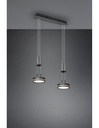 Lampadario Sospeso Doppio Disco Led Antracite