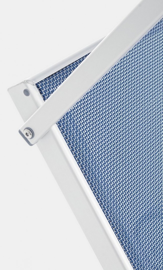 Lettino Pieghevole in Alluminio con Ruote Blu - 65 x 196 x 62 cm