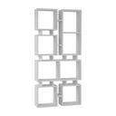Libreria Bifacciale Rail Bianco 79x166,5