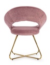 Poltrona Vanity Oro in velluto rosa