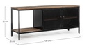 Mobile porta TV 2 ante in metallo stile industriale, 120x35x52 cm