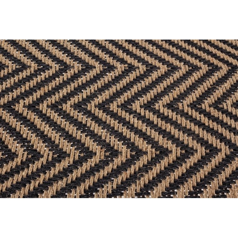 Panca etnica in legno nero 176x86x46 cm