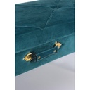 Panca in velluto con contenitore Blu 80x34x42 cm
