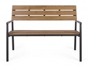 Panchina da giardino antracite Isak - Dimensioni: 123x59x86 cm