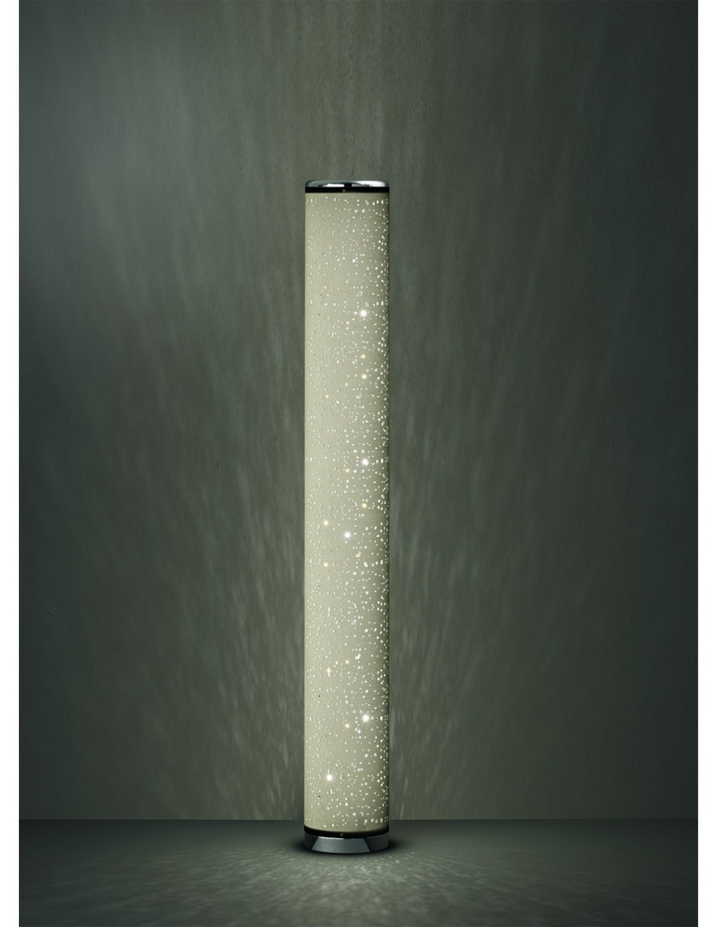 Piantana Moderna Led Tico H103 cm Tessuto Bianco