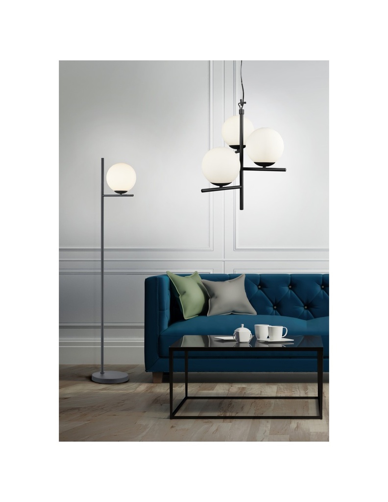 Piantana Moderna con Sfera in Vetro H150 cm