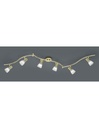Plafoniera 6 Spot Orientabili Ottone Satinato