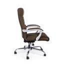 Poltrona da ufficio reclinabile marrone Lisbona con braccioli in similpelle - 76x65x116,5/124,5 cm